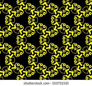 Abstract background. Yellow geometric seamless pattern in modern stylish. Vector seamless pattern