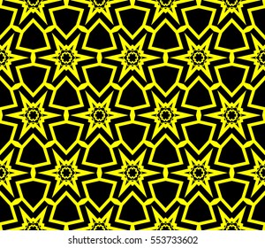 Abstract background. Yellow geometric seamless pattern in modern stylish. Vector seamless pattern