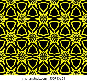 Abstract background. Yellow geometric seamless pattern in modern stylish. Vector seamless pattern