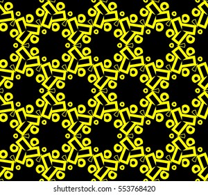 Abstract background. Yellow geometric seamless pattern in modern stylish. Vector seamless pattern