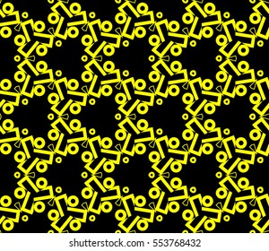 Abstract background. Yellow geometric seamless pattern in modern stylish. Vector seamless pattern