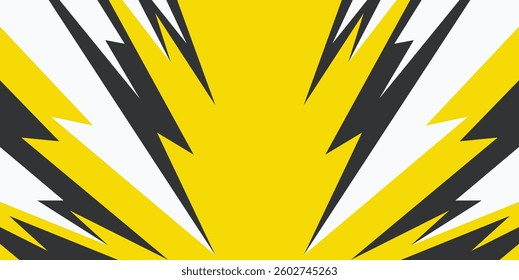 Abstract background with yellow geometric spike line pattern and with some copy space area