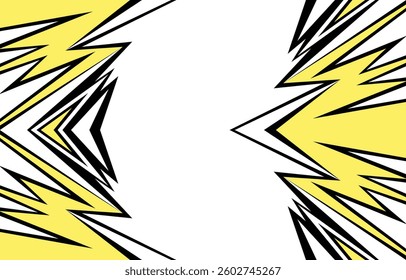 Abstract background with yellow geometric spike line pattern and with some copy space area