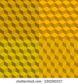 abstract background Yellow geometry Suit against fabric destruction wallpaper. Vector seamless pattern