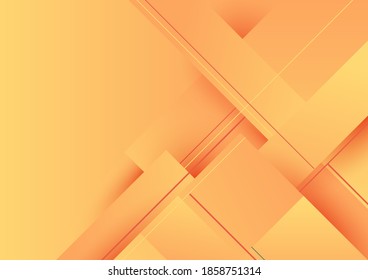 Abstract background yellow gradient geometric stripes diagonal with shadow. Vector illustration