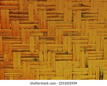 Abstract background in yellow gradient WOVEN BAMBOO panttern