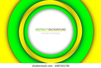 Abstract background with yellow and green circles. Eps 10