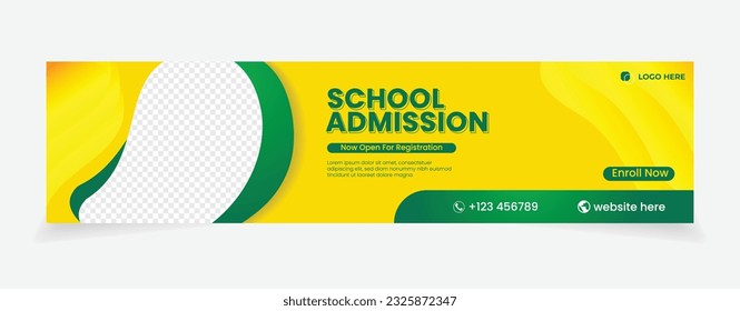 abstract background yellow and green color. school admission.