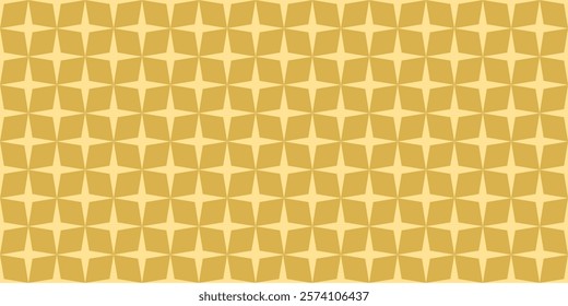 Abstract background, yellow Isometric star Seamless Pattern