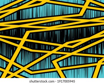 An abstract background with yellow line and frequency chart
