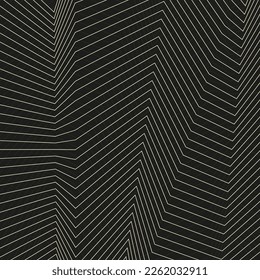 Abstract background with yellow lines. Texture with distorted waves. Vector illustration with 3d effect. Fashion luxury design.