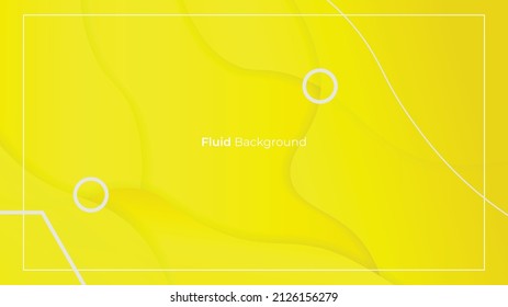Vector de fondo de composición líquida de color amarillo abstracto. apto para tapicería, banner, valla publicitaria, sitio web. EPS 10