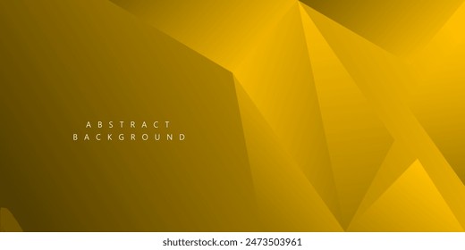 Fondo Abstractas Poly bajo metálico amarillo con concepto de tecnología para Plantilla, póster, Fondo de pantalla, diseño de volante. Ilustración vectorial	