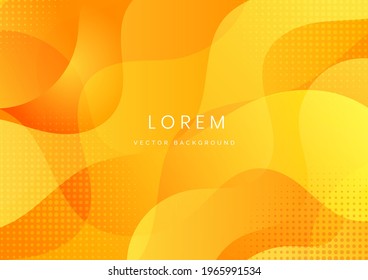 Gradiente líquido de fondo amarillo y naranja abstracto. Puede usar para publicidad, afiche, plantilla, presentación comercial. Ilustración del vector