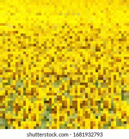 Fondo abstracto de cuadrados amarillos y anaranjados. Mosaico geométrico.