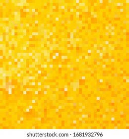 Abstract background of yellow and orange squares. Geometric mosaic.