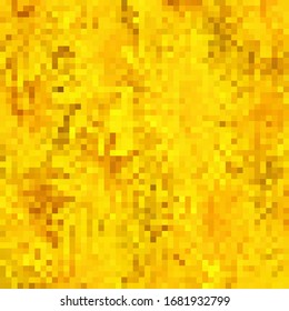 Abstract background of yellow and orange squares. Geometric mosaic.