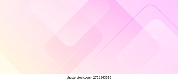 Abstrakter Hintergrund mit gelbem und rosafarbenem Farbverlauf, der sich mit einem quadratischen Muster überschneidet. Futuristisches und luxuriöses Design. Vektorgrafik.