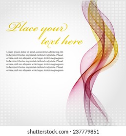 Abstract background with yellow and pink waves
