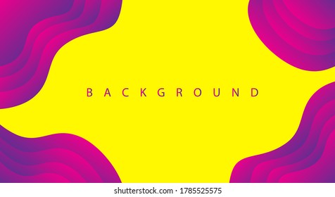 abstract background with yellow and purple for the cover. background is used for the cover template.