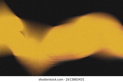 Abstract background yellow shape, black backdrop banner poster header design, noise texture