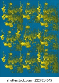 Abstract background in yellow smoke