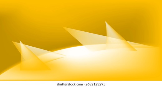 Abstract background Yellow speed triangle gradient overlaps with technology concept for template, poster, wallpaper, flyer design. Vector illustration	