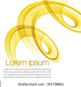 Abstract background with yellow spiral