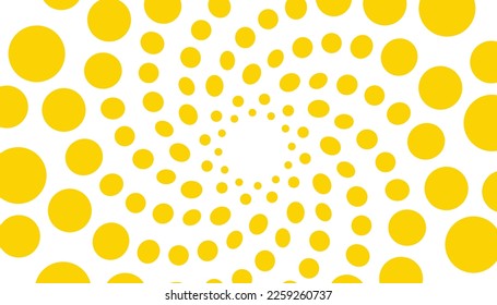 Abstract background with yellow spiral balls. Perfect for wallpapers, website backgrounds, posters, banners
