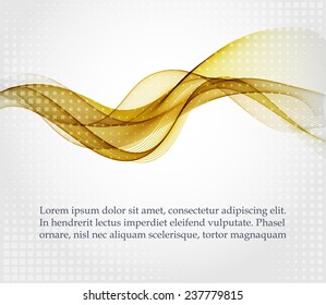 Abstract background with yellow waves