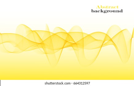 Abstract background with yellow waves