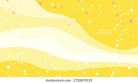 Abstract background with yellow waves and sparklesabstract, background, yellow, sparkles, stars, wavy, festive, dynamic, creative