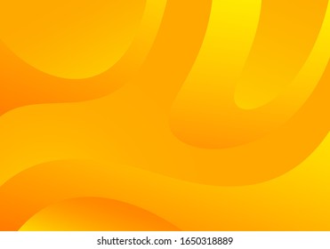 Abstract Background with Yellow Waves. Vector Minimal Banner.