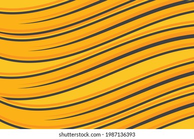 Abstract background with yellow waving lines pattern