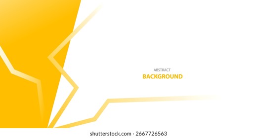 Abstract background Yellow and white line shape with technology concept for template, poster, wallpaper, flyer design. Vector illustration	
