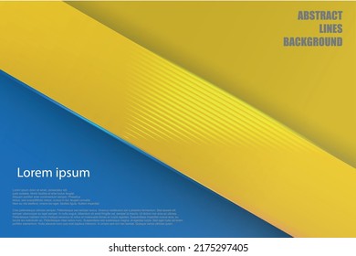 abstrakter Hintergrund gelb, blaues Creative Design Konzept, moderner Stil. für Präsentationen, Poster, Websites