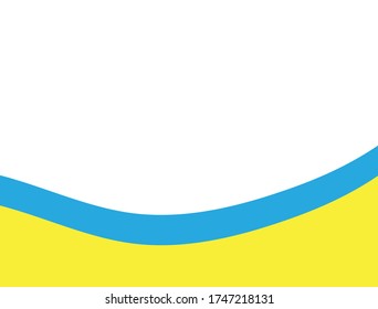 Abstract background with yellow-blue waves. Under the writing of the text of your advertisement.