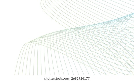 Abstract background of yellow-green and light blue curves Vector