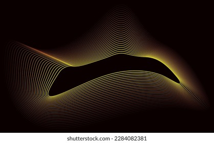 Abstrakter Hintergrund durch helle Linien und Wellen. Vektorgrafik.