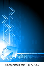 Abstract background for your design with 3d-arrow