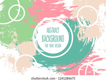 Abstract background for your design. Universal background. Colorful elements. Cover, flyer, banner, web, print. Acrylic paints, brushes. Wallpaper
