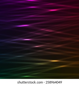 Abstract background for your technology presentations and designs. Dark vector illustration of colorful light and stripes.  