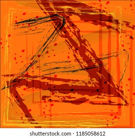 Abstract Background with Z shapes in red and orange colors, vector illustration of grunge style abstract background wallpaper.