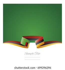 Abstract background Zambia flag ribbon
