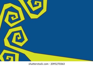 Abstract background with zigzag and curly lines pattern and some copy space area