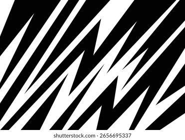 Plano de fundo abstrato com padrão preto e branco de linha geométrica em zigue-zague