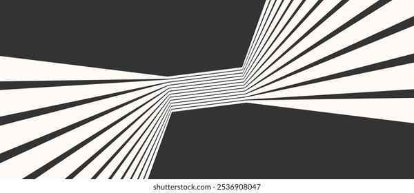 Abstract background with zigzag lines. Stripes optical art illusion.