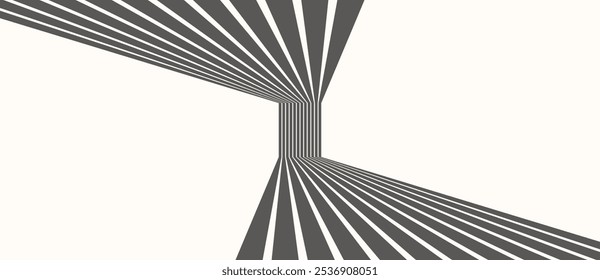 Abstract background with zigzag lines. Stripes optical art illusion.