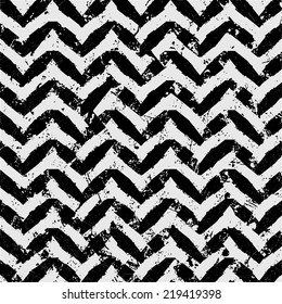 Abstract background with zig-zag stripes in grunge style. Vector illustration. 