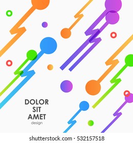 Abstract background with zip line and dots.